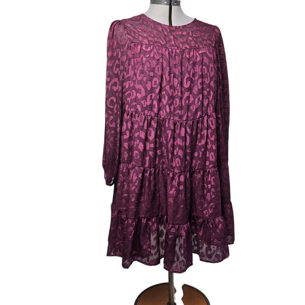 Ryan Michelle Dress Size Medium Burgundy